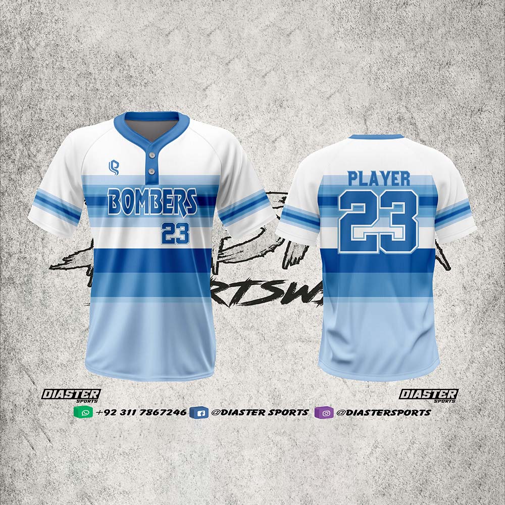 Diaster Sports Men’s 2-Button Baseball Shirts
