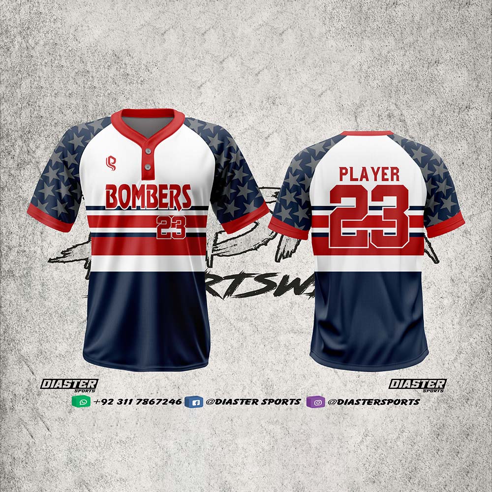 Diaster Sports Men�s 2-Button Baseball Shirts